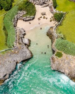 Aerial view of Shark Hole