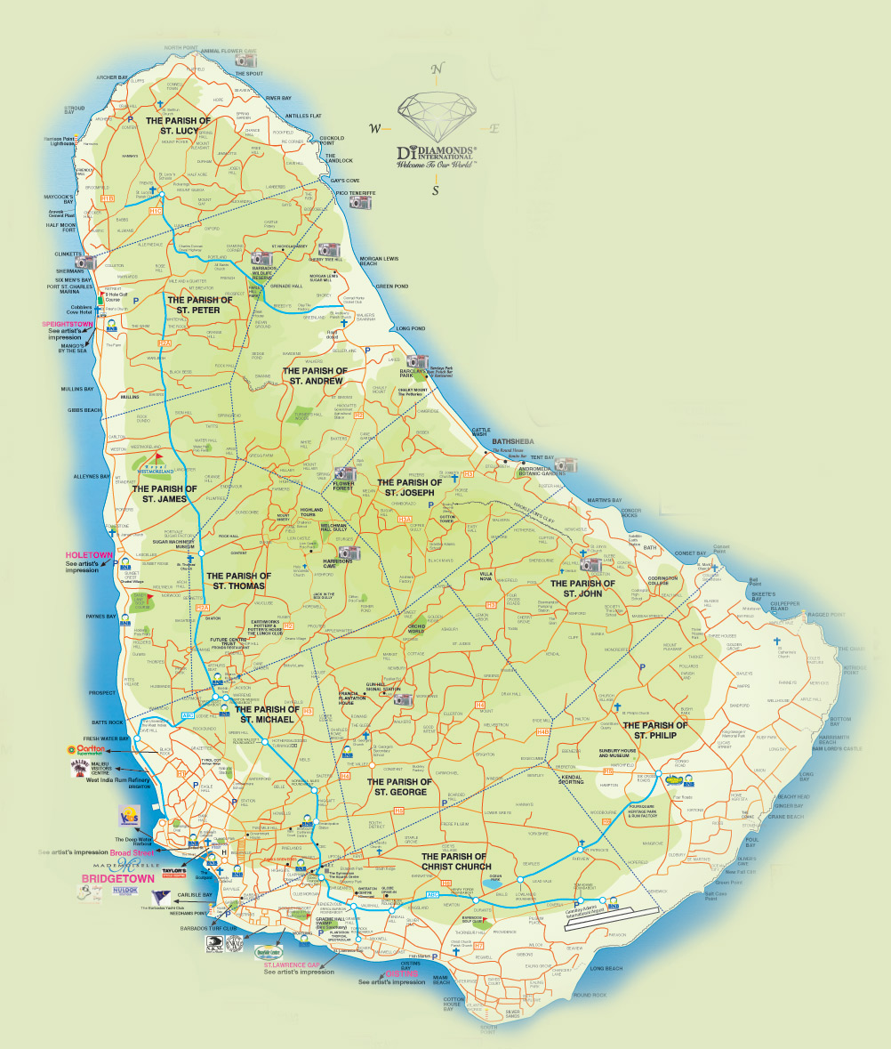 Map Of Barbados Beaches Map Of Barbados Beaches