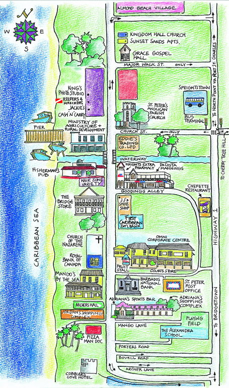 Map of Speightstown, Barbados