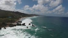 Drone View Of The East Coast Of Barbados